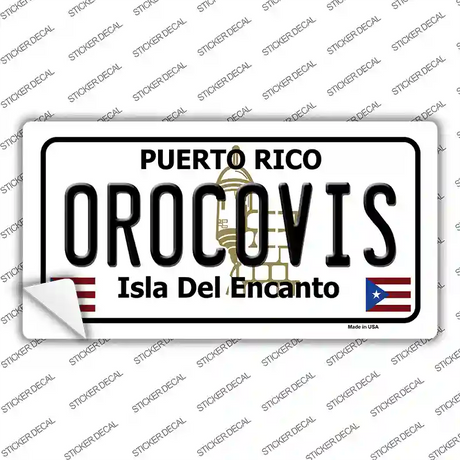 Orocovis Puerto Rico Novelty Sticker Decal Small