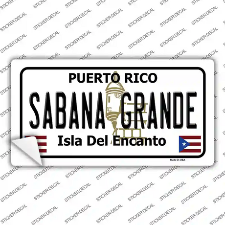 Sabana Grande Puerto Rico Novelty Sticker Decal Small