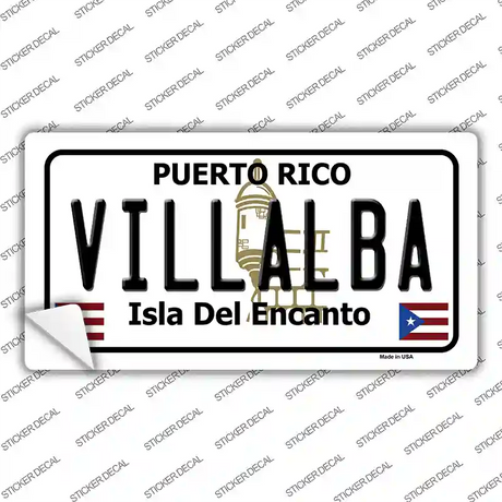 Villalba Puerto Rico Novelty Sticker Decal Small