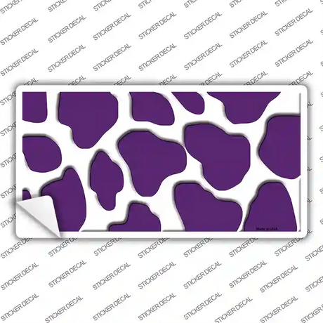 Purple White Giraffe Novelty Sticker Decal