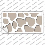 Tan White Giraffe Novelty Sticker Decal
