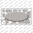 Grey White Giraffe Grey Center Oval Novelty Sticker Decal