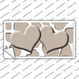 Tan White Giraffe Tan Centered Hearts Novelty Sticker Decal