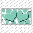 Mint White Giraffe Mint Centered Hearts Novelty Sticker Decal