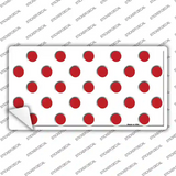 Red White Polka Dot Novelty Sticker Decal
