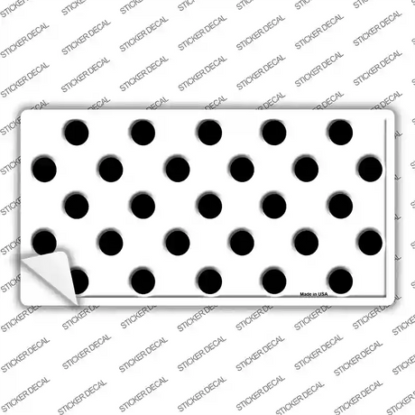 Black White Polka Dot Novelty Sticker Decal