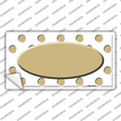 Gold White Polka Dot Gold Center Oval Novelty Sticker Decal