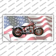 Indian Motorcycle American Flag Novelty Sticker Decal Small