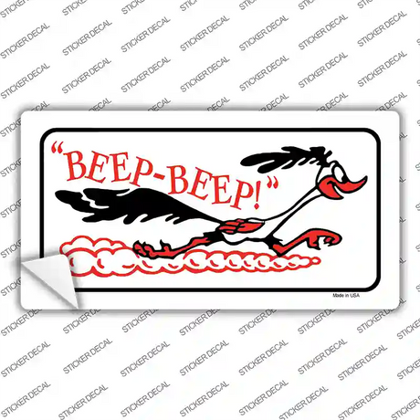 Beep Beep Roadrunner Novelty Sticker Decal Small