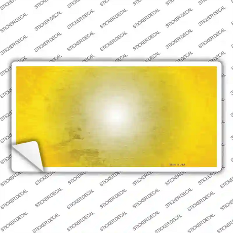 Yellow White Fade Scratched Novelty Sticker Decal