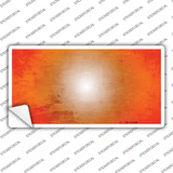 Orange White Fade Scratched Novelty Sticker Decal