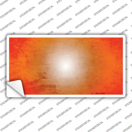 Orange White Fade Scratched Novelty Sticker Decal