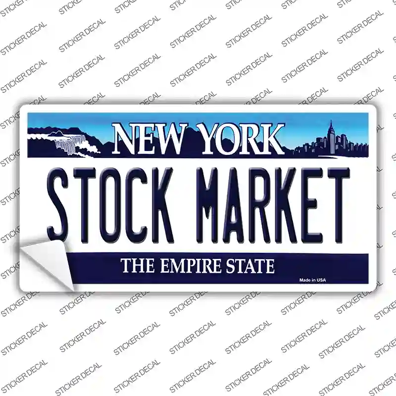 Stock Market New York Background Novelty Sticker Decal Small