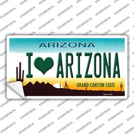 I Love Arizona Background Novelty Sticker Decal Small