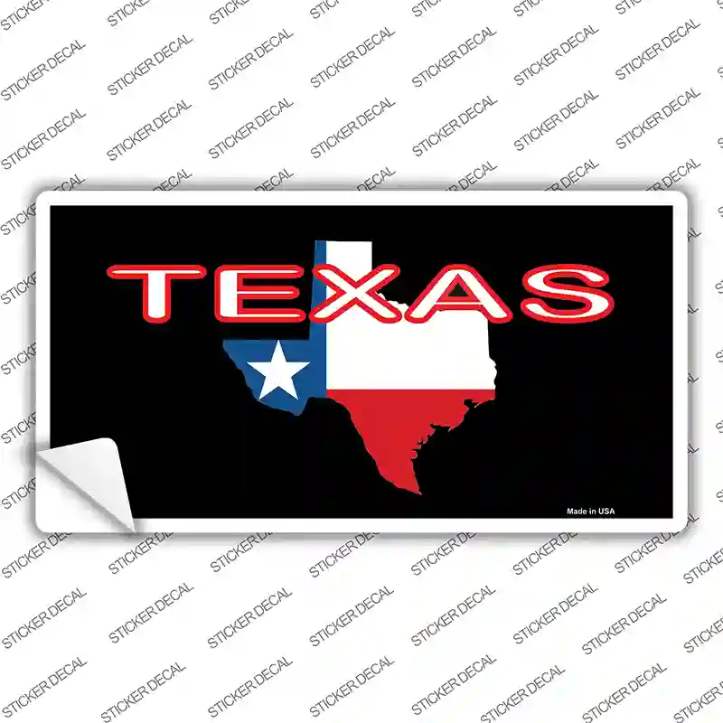 Texas Filled State Flag Novelty Sticker Decal Small