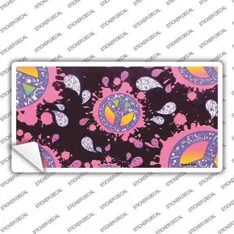Peace s Floating Paisleys Novelty Sticker Decal