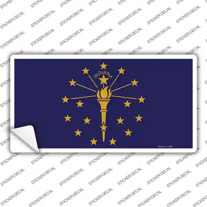 Indiana State Flag Novelty Sticker Decal Small