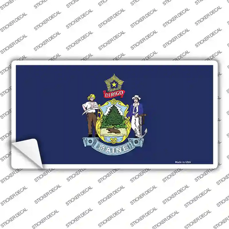 Maine State Flag Novelty Sticker Decal Small