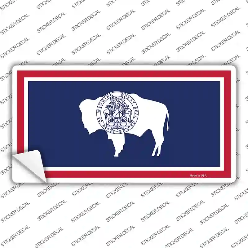 Wyoming State Flag Novelty Sticker Decal Small