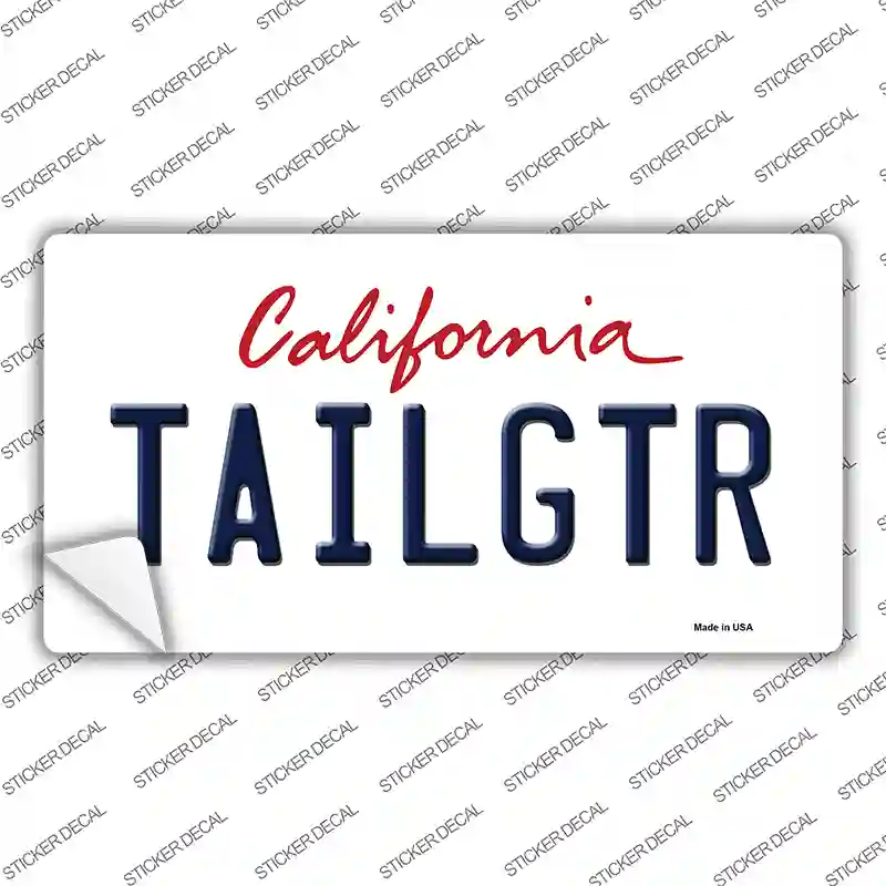 Tailgtr California Novelty Sticker Decal Small