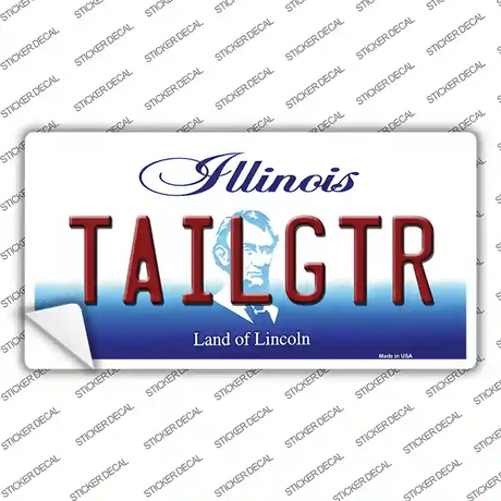 Tailgtr Illinois Novelty Sticker Decal Small