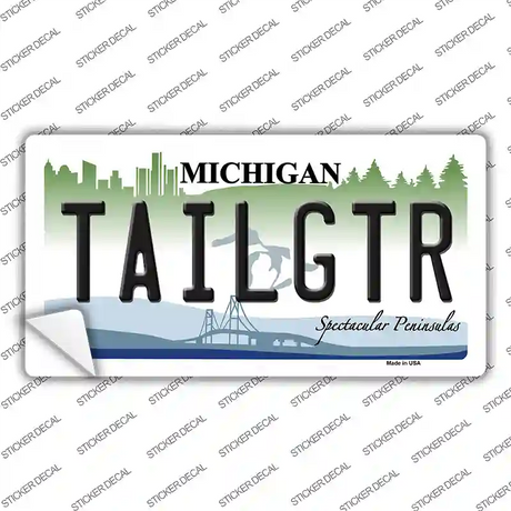 Tailgtr Michigan Novelty Sticker Decal Small