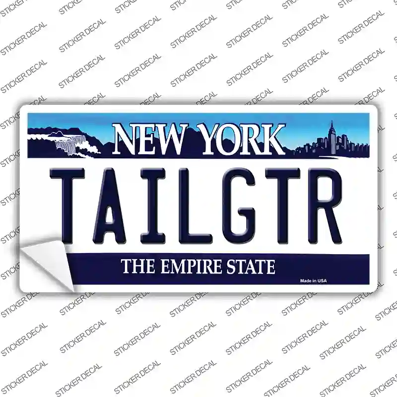 Tailgtr New York Novelty Sticker Decal Small