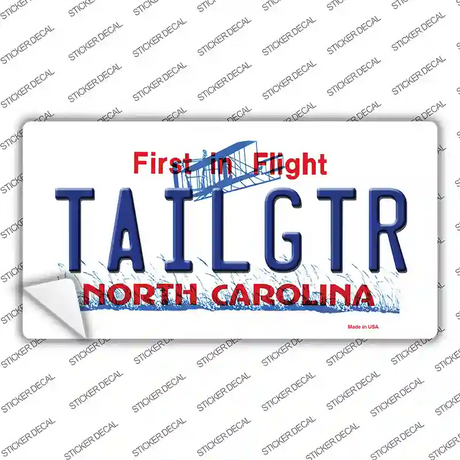 Tailgtr North Carolina Novelty Sticker Decal Small