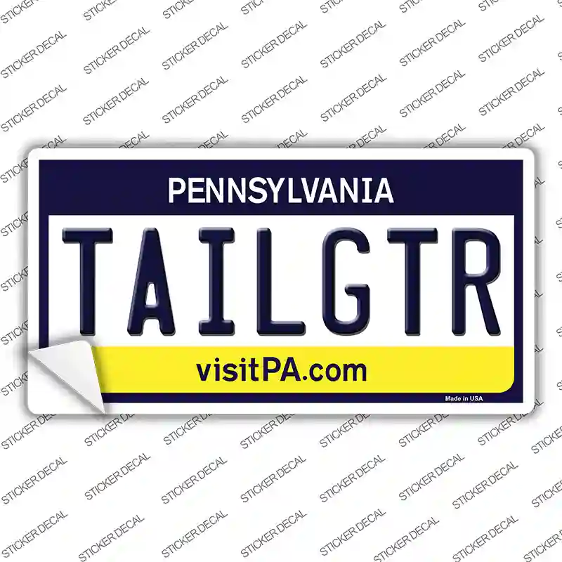 Tailgtr Pennsylvania Novelty Sticker Decal Small