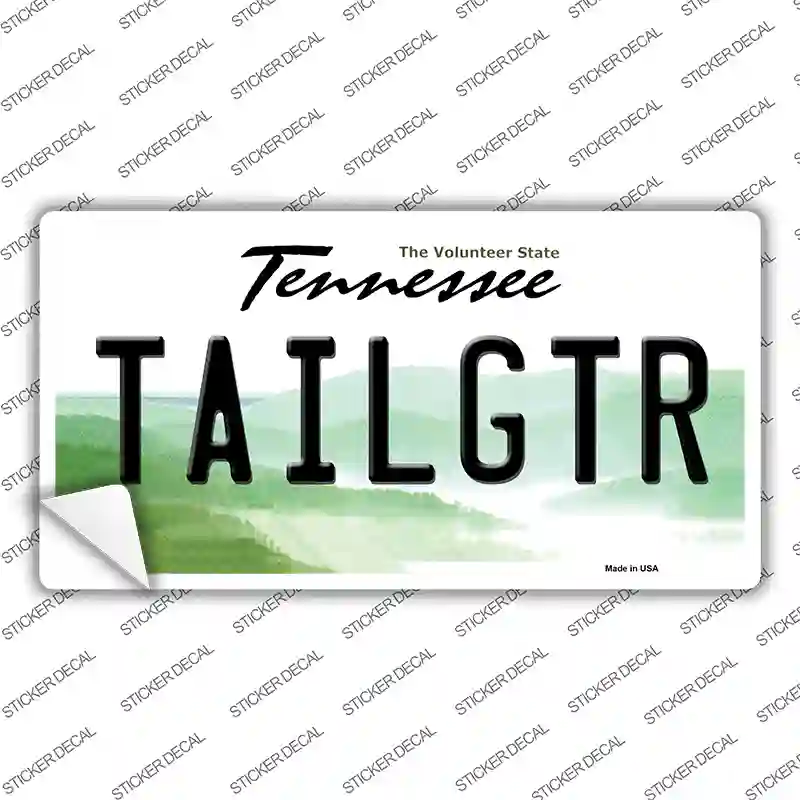 Tailgtr Tennessee Novelty Sticker Decal Small