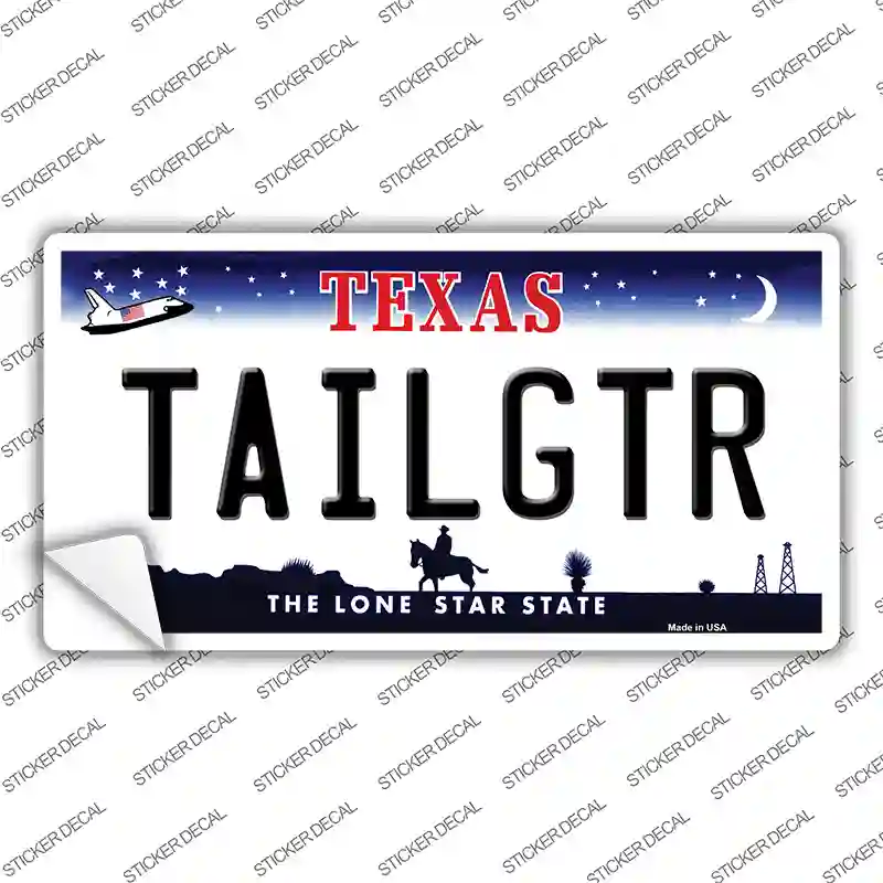 Tailgtr Texas Novelty Sticker Decal Small