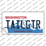 Tailgtr Washington Novelty Sticker Decal Small