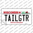 Tailgtr Wisconsin Novelty Sticker Decal Small