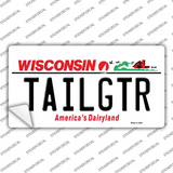 Tailgtr Wisconsin Novelty Sticker Decal Small