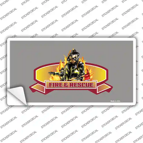 Fire Rescue Novelty Sticker Decal Small