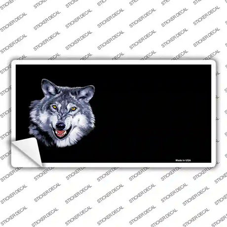 Wolf Offset Novelty Sticker Decal Small