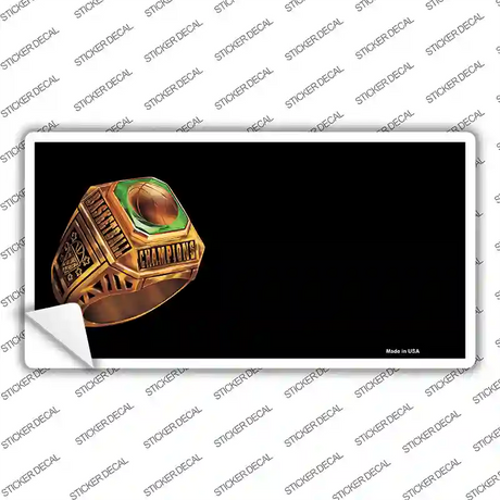 Basketball Champ Ring Offset Novelty Sticker Decal