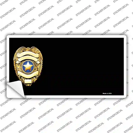 Police Badge Offset Novelty Sticker Decal Small