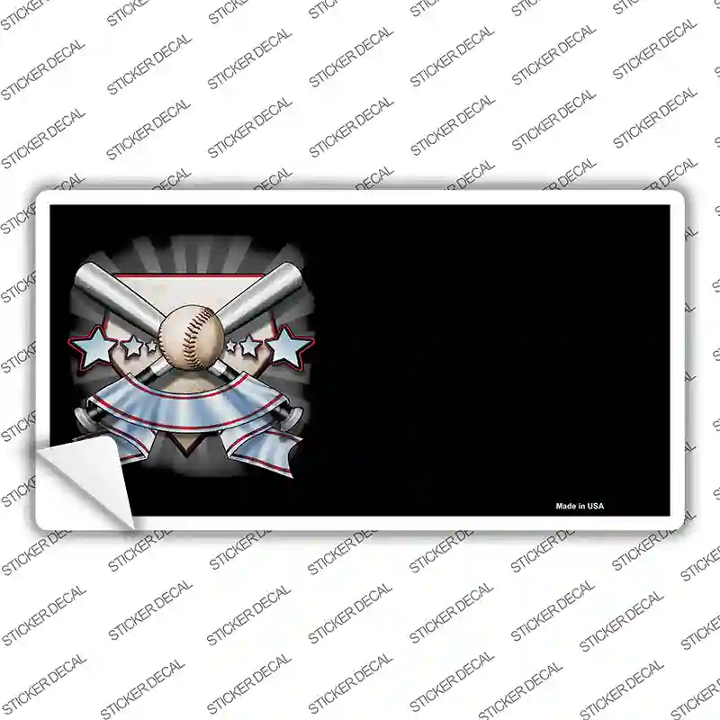 Baseball Banner Offset Novelty Sticker Decal