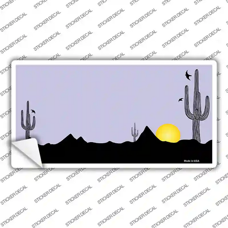 Southwest Cactus Sunrise Purple Novelty Sticker Decal Small