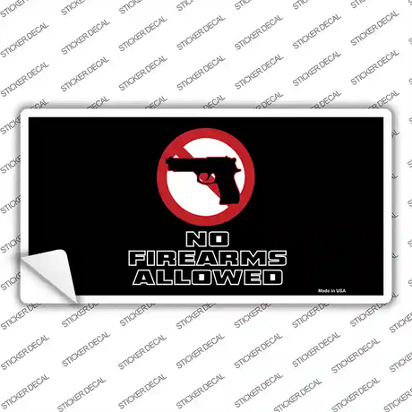 No Firearms Allowed Novelty Sticker Decal Small