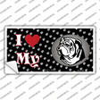 I Love My Bulldog Novelty Sticker Decal Small