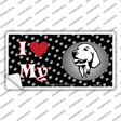 I Love My Golden Retriever Novelty Sticker Decal Small