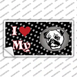 I Love My Pug Novelty Sticker Decal Small