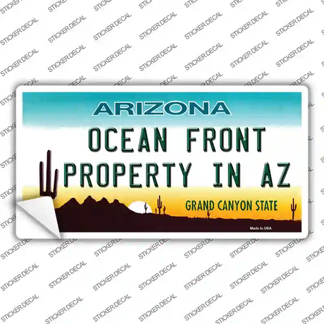 Ocean Front Property Novelty Sticker Decal Small