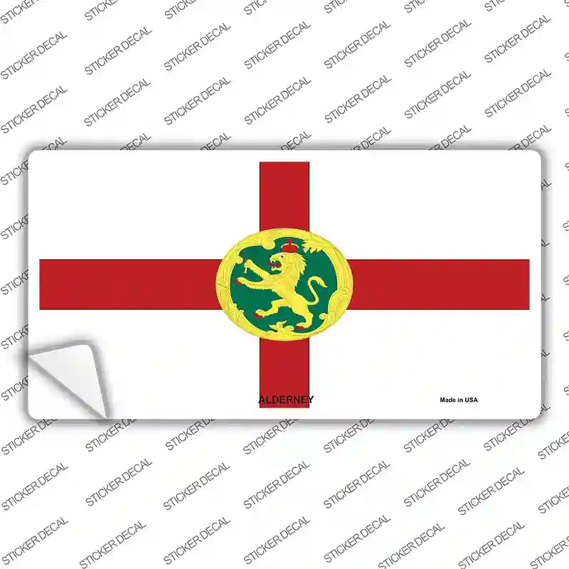 Alderney Flag Novelty Sticker Decal