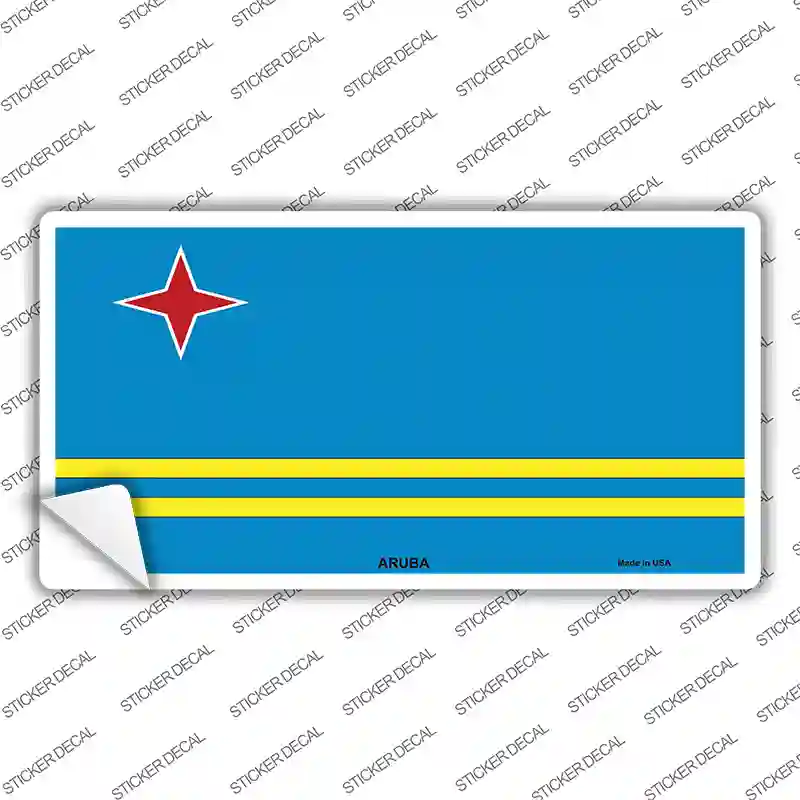 Aruba Flag Novelty Sticker Decal