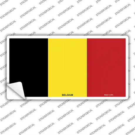 Belgium Flag Novelty Sticker Decal
