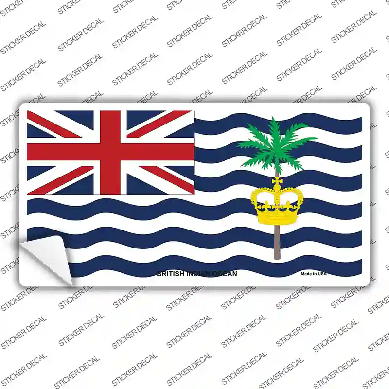 British Indian Ocean Flag Novelty Sticker Decal