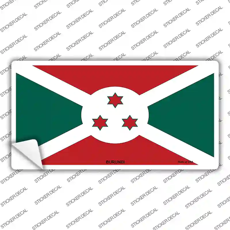 Burundi Flag Novelty Sticker Decal